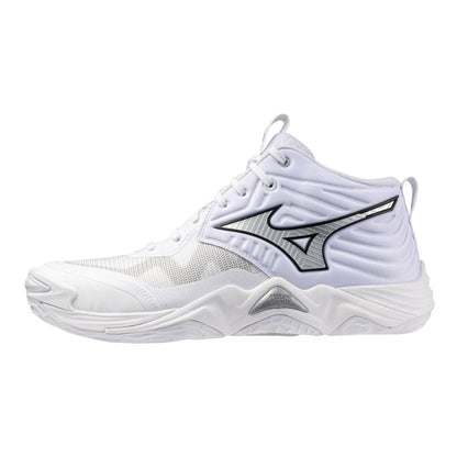 Mizuno Wave Momentum Elite Mid Volleyball Shoe White Gold