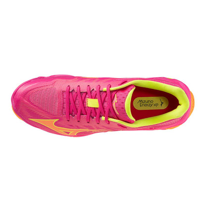 Mizuno Wave Lightning Elite Unisex Volleyball Shoe Pink Tetra Fortune Yellow