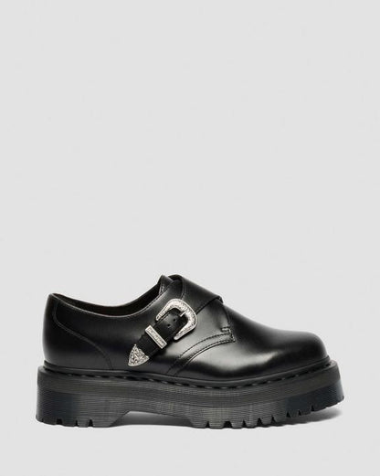 Dr Martens Retro Monk Quad - Mid Grey+Dusty Rose