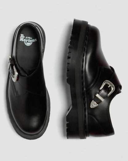 Dr Martens Retro Monk Quad - Mid Grey+Dusty Rose