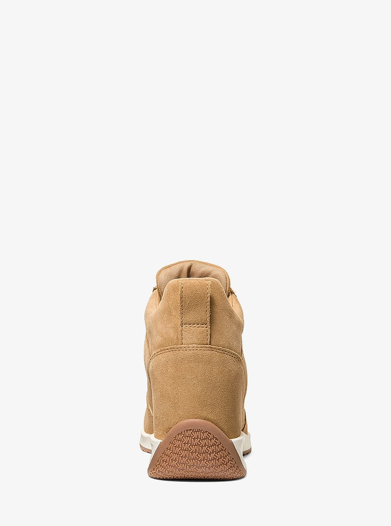 Michael Kors Nikko S2 Suede Wedge Trainer BURNT KHAKI