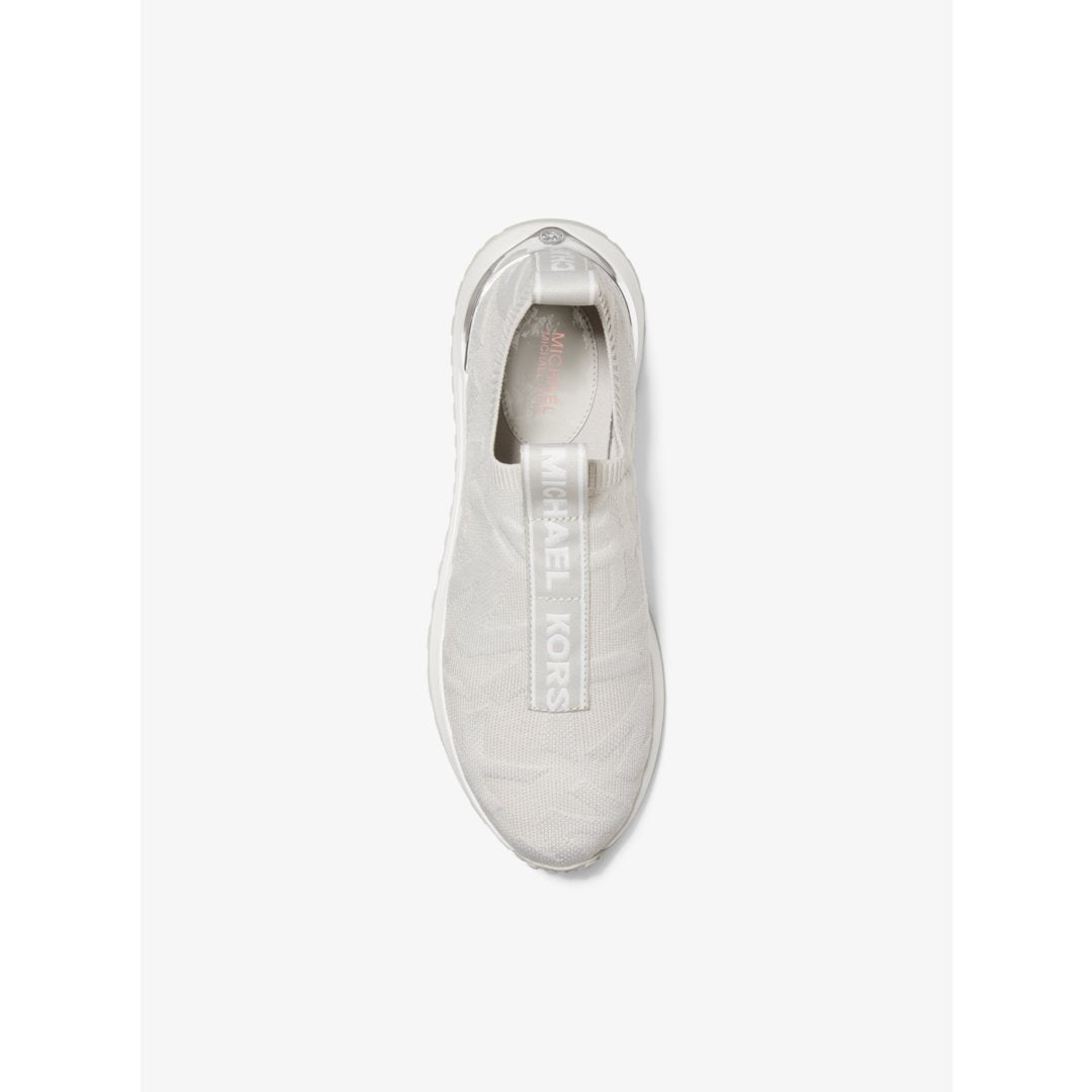 Michael Kors Bodie Logo Embossed Stretch Knit Slip-On Trainer