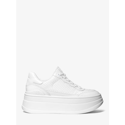 Michael Kors Hayes Snake Embossed Platform Sneaker
