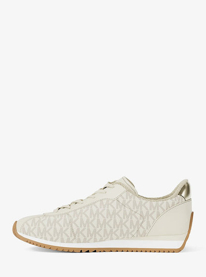 Michael Kors Rhodes Signature Logo Trainer VANILLA