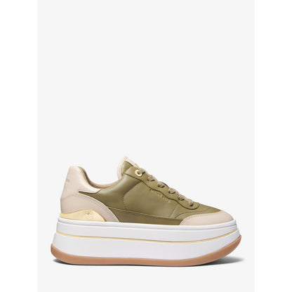 Michael Kors Hayes Two-Tone Leather Platform Sneaker