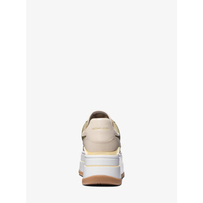 Michael Kors Hayes Two-Tone Leather Platform Sneaker