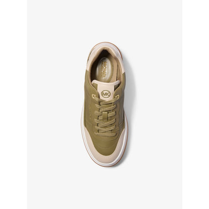 Michael Kors Hayes Two-Tone Leather Platform Sneaker