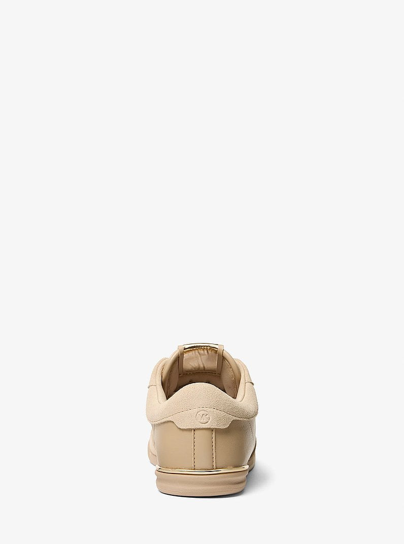 Michael Kors Nolan Leather and Suede Trainer KHAKI