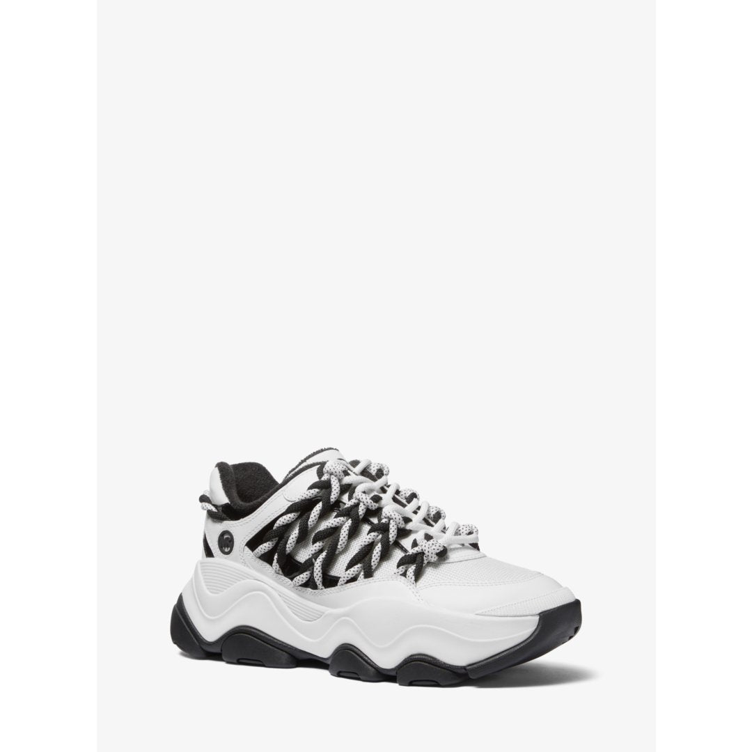 Michael Kors Atlas Cord Mesh and Leather Trainer