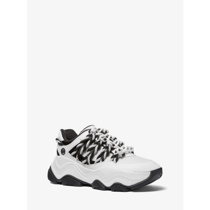 Michael Kors Atlas Cord Mesh and Leather Trainer