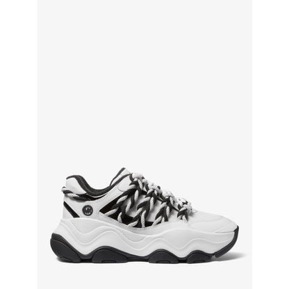 Michael Kors Atlas Cord Mesh and Leather Trainer