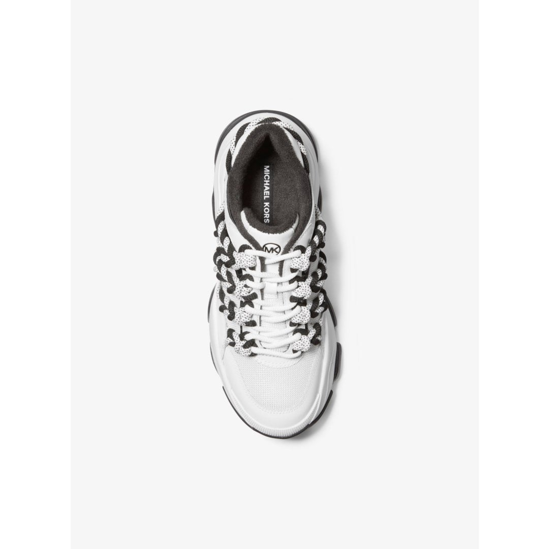 Michael Kors Atlas Cord Mesh and Leather Trainer