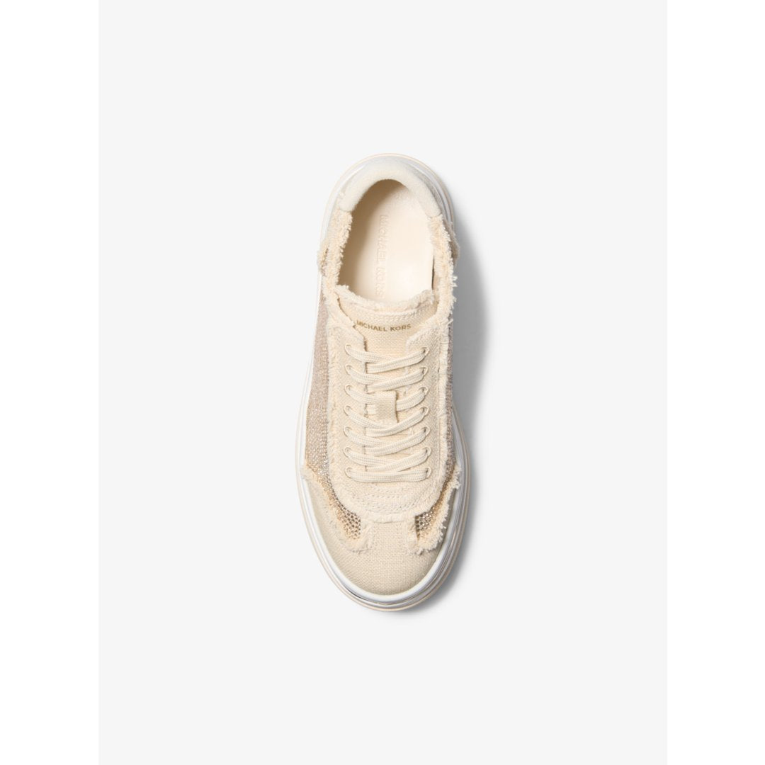 Michael Kors Hayes Embellished Linen Blend Sneaker