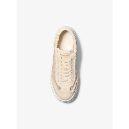 Michael Kors Hayes Embellished Linen Blend Sneaker