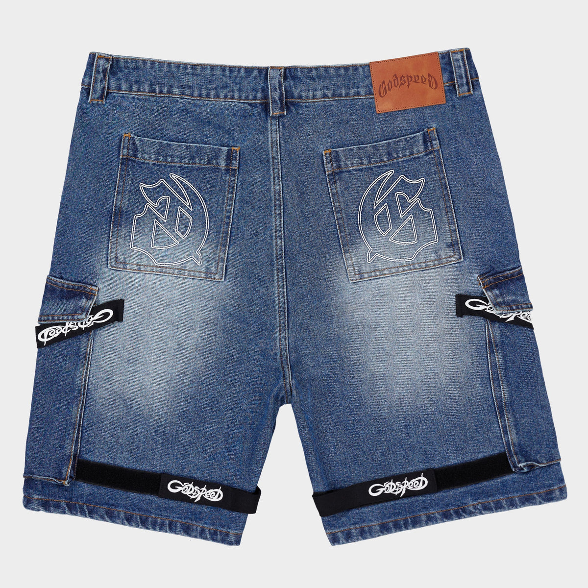 Godspeed Utility Denim Shorts (Blue / Black)