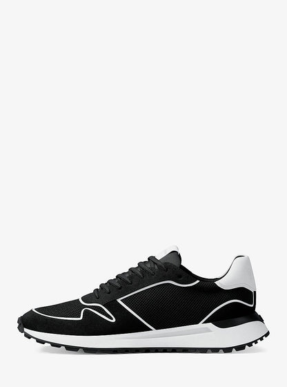 Michael Kors Dax Mixed-Media Trainer BLACK