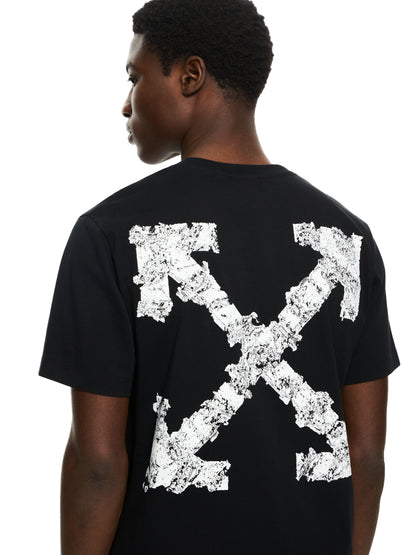 Off-White Heraldic Arrow Slim Tshirt Black Fade