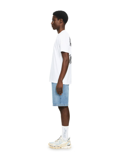 Off-White Heraldic Arrow Slim Tshirt Black Fade