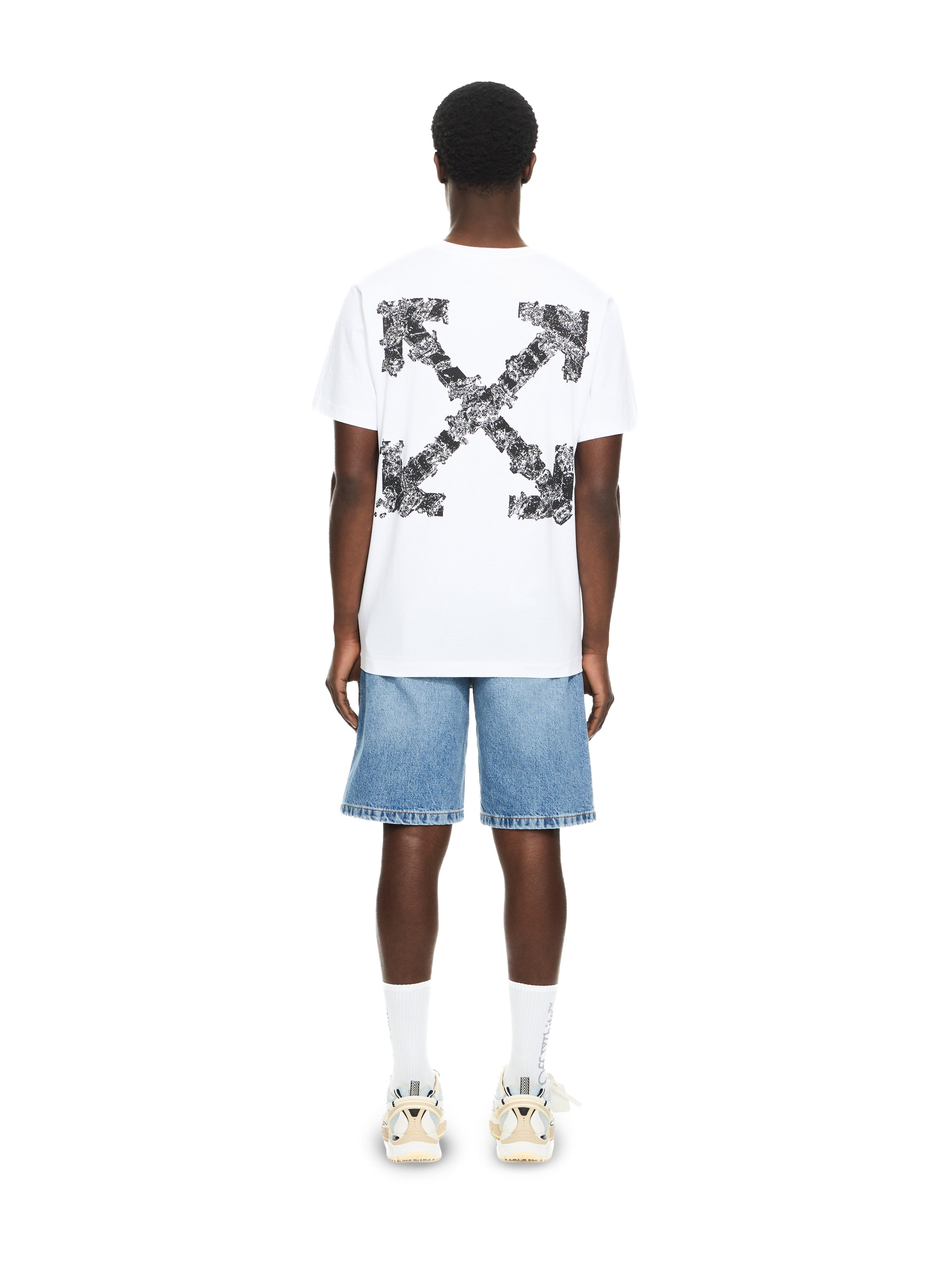 Off-White Heraldic Arrow Slim Tshirt Black Fade