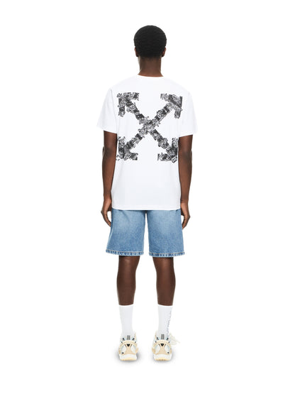 Off-White Heraldic Arrow Slim Tshirt Black Fade
