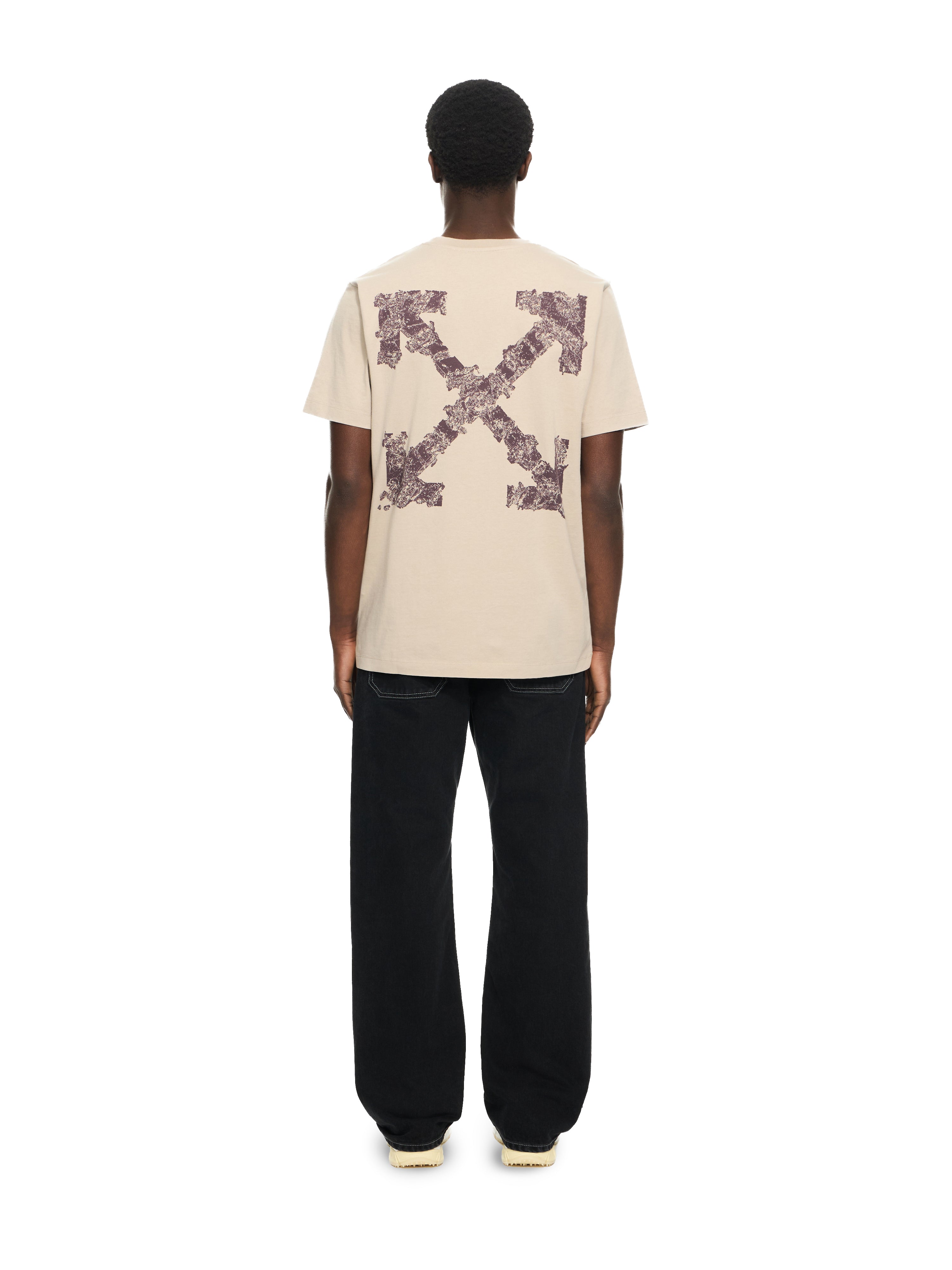 Off-White Heraldic Arrow Slim Tshirt Black Fade