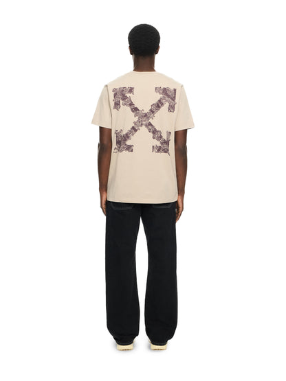Off-White Heraldic Arrow Slim Tshirt Black Fade