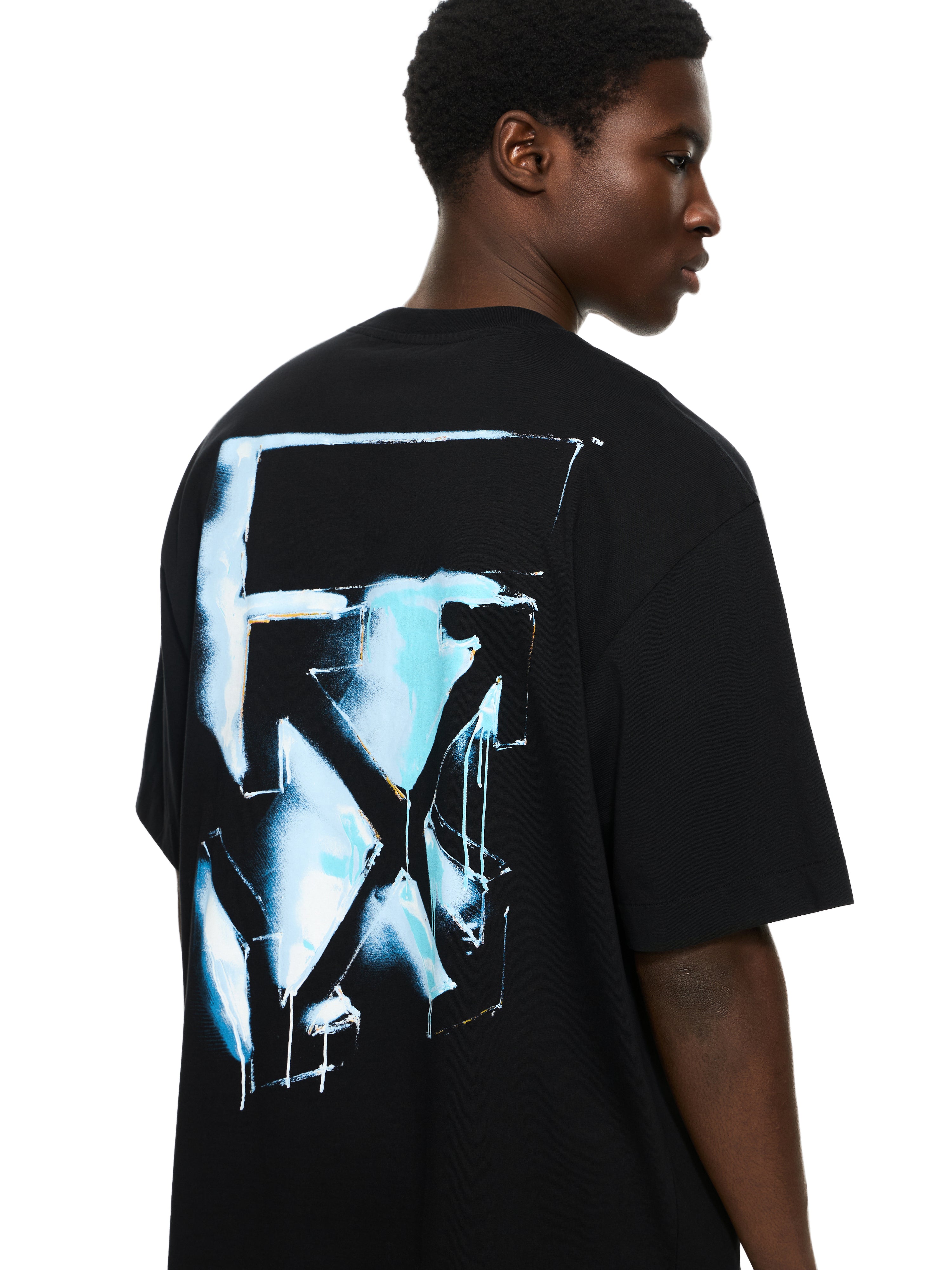 Off-White 3D Spray Arrow Skate Tshirt Black