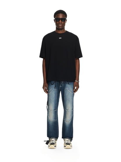 Off-White Paint Arrow Skate Tshirt Black Fade