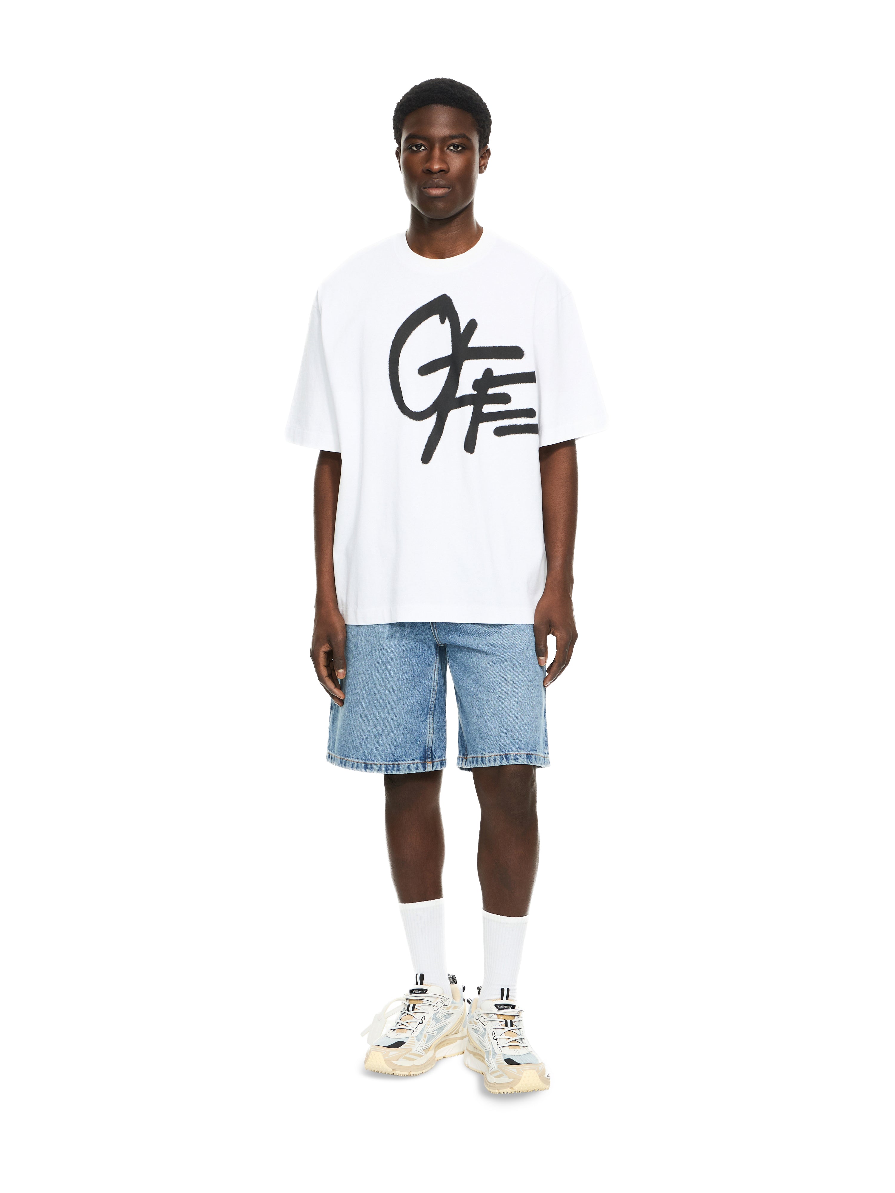 Off-White Spray Logo Skate Tshirt Black