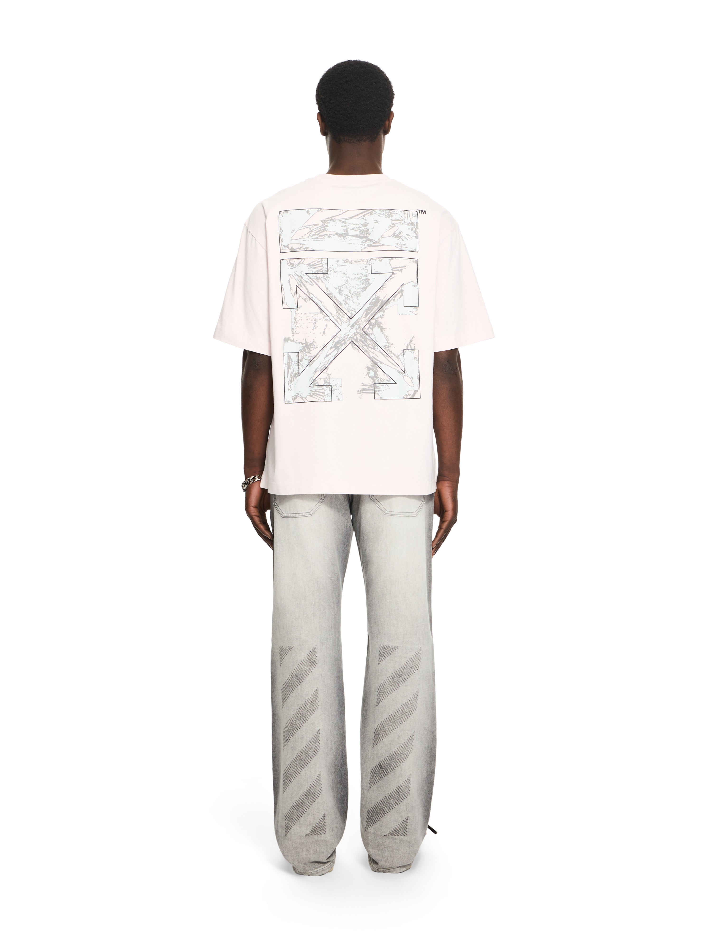 Off-White Paint Arrow Skate Tshirt Black Fade