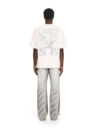 Off-White Paint Arrow Skate Tshirt Black Fade