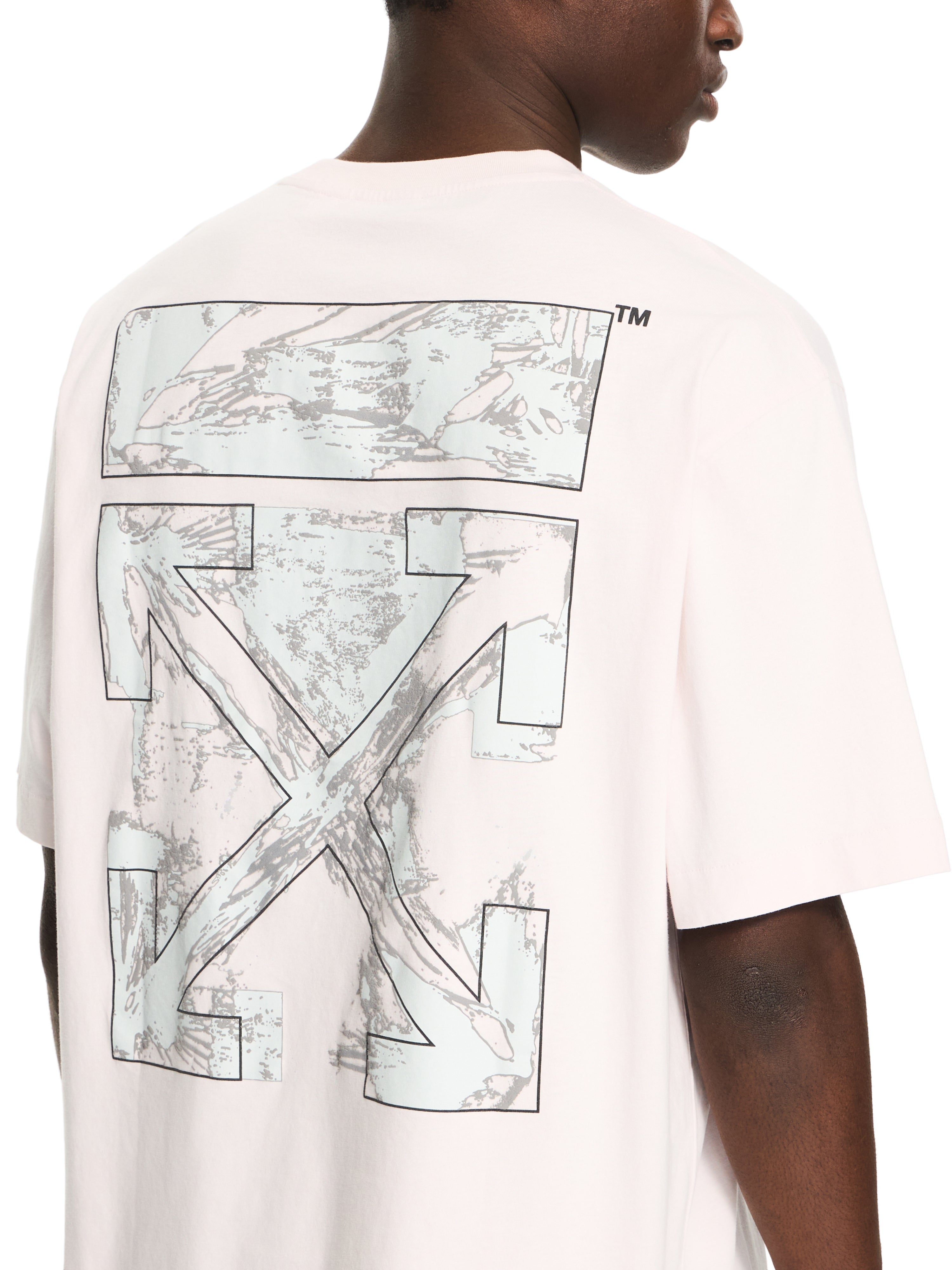 Off-White Paint Arrow Skate Tshirt Black Fade