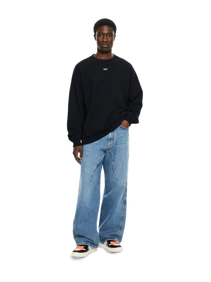 Off-White Dotted Arrow Diagonal Skate Sweatshirt Black
