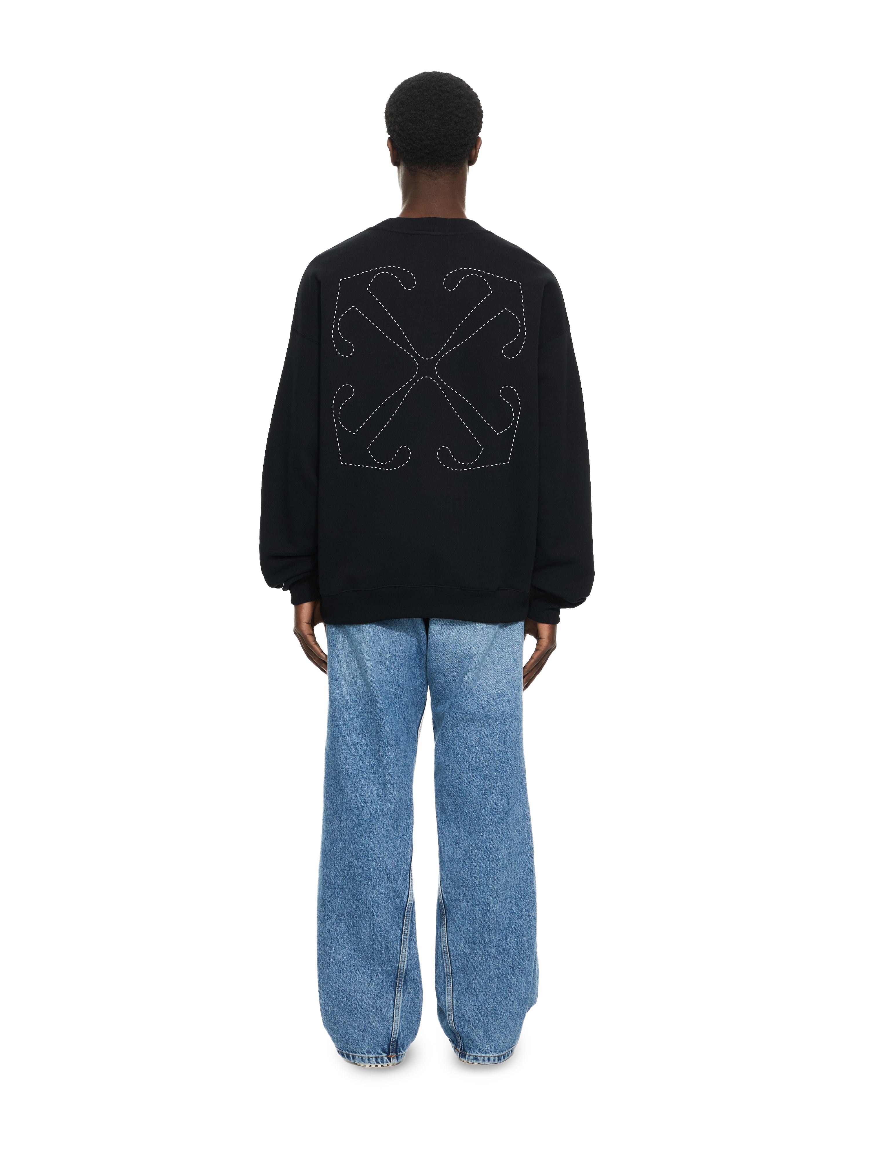 Off-White Dotted Arrow Diagonal Skate Sweatshirt Black