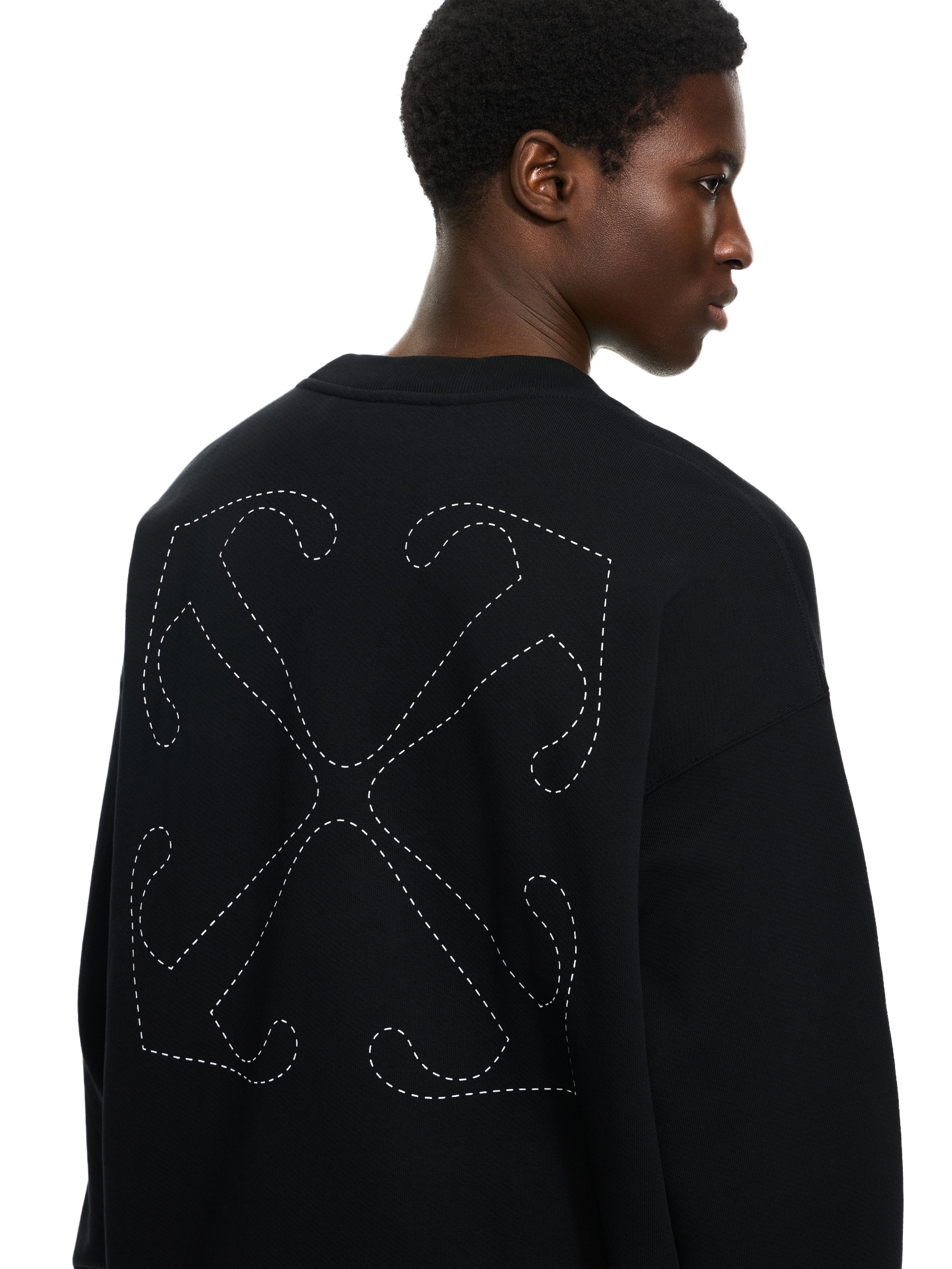 Off-White Dotted Arrow Diagonal Skate Sweatshirt Black