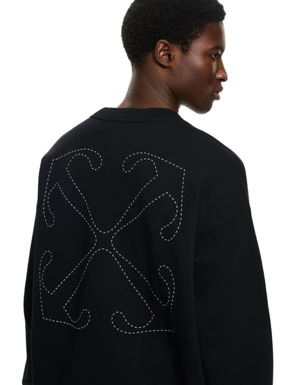 Off-White Dotted Arrow Diagonal Skate Sweatshirt Black