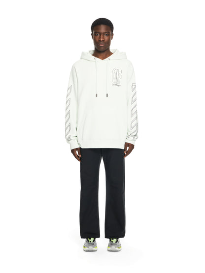 Off-White Outline Double Arrow Skate Hoodie Blue