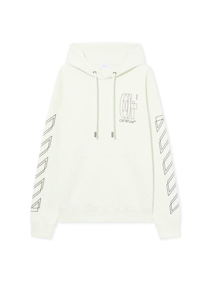 Off-White Outline Double Arrow Skate Hoodie Blue