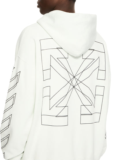 Off-White Outline Double Arrow Skate Hoodie Blue