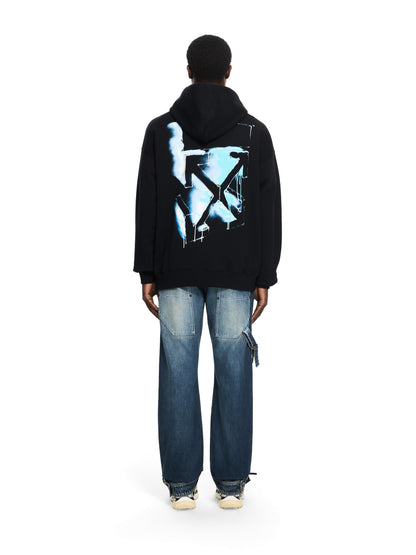 Off-White 3D Spray Arrow Skate Hoodie Black