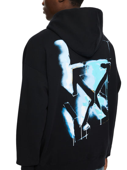 Off-White 3D Spray Arrow Skate Hoodie Black