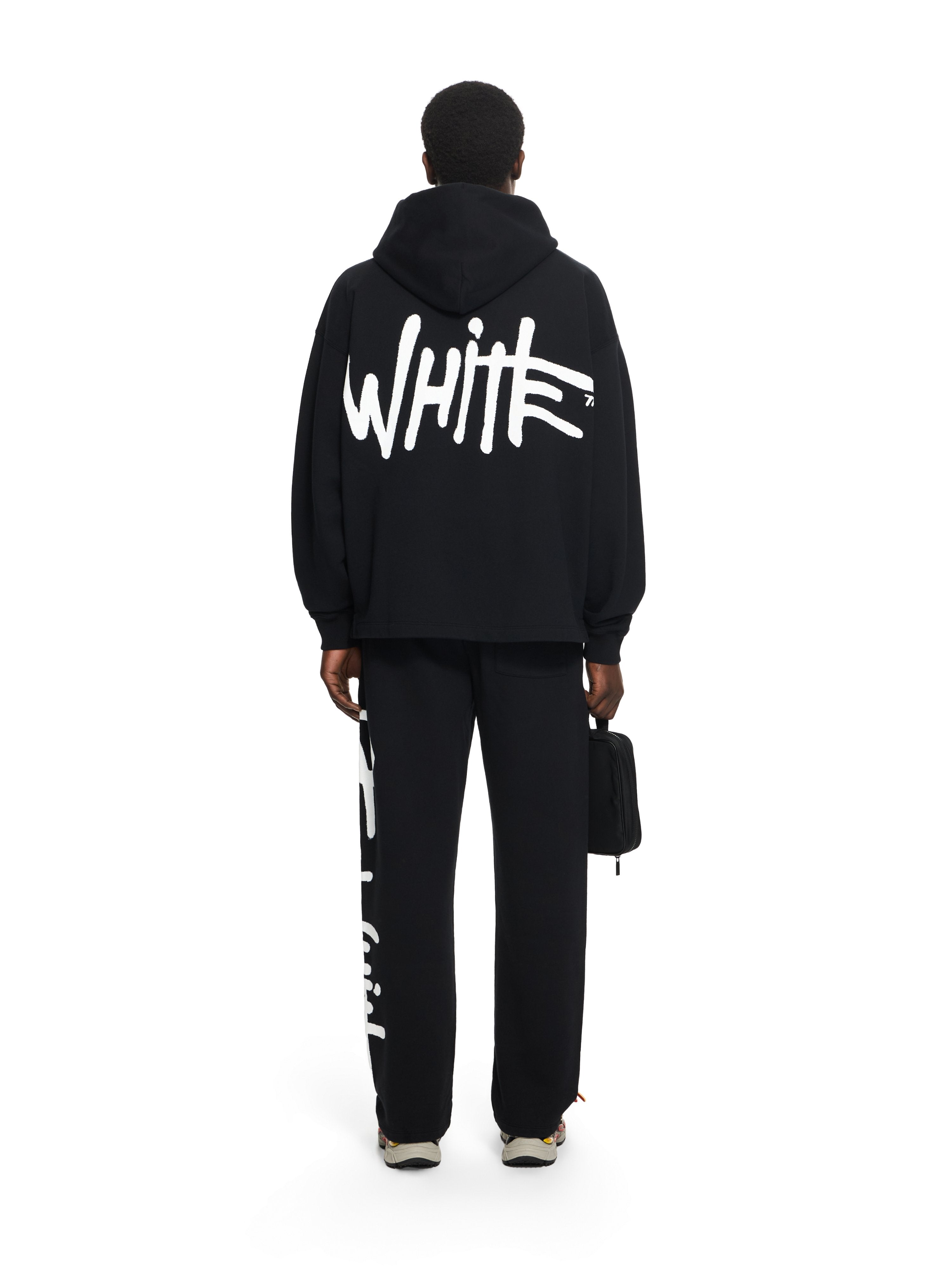 Off-White Spray Logo Loose Hoodie Black