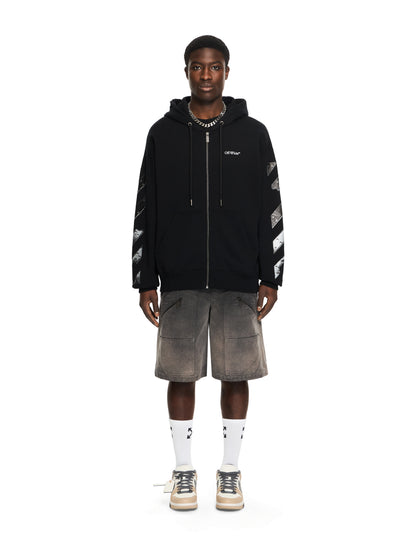 Off-White Metal Arrow Skate Zip Hoodie Black