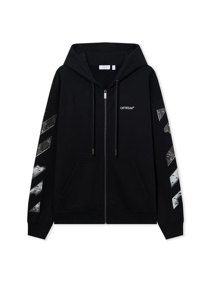 Off-White Metal Arrow Skate Zip Hoodie Black