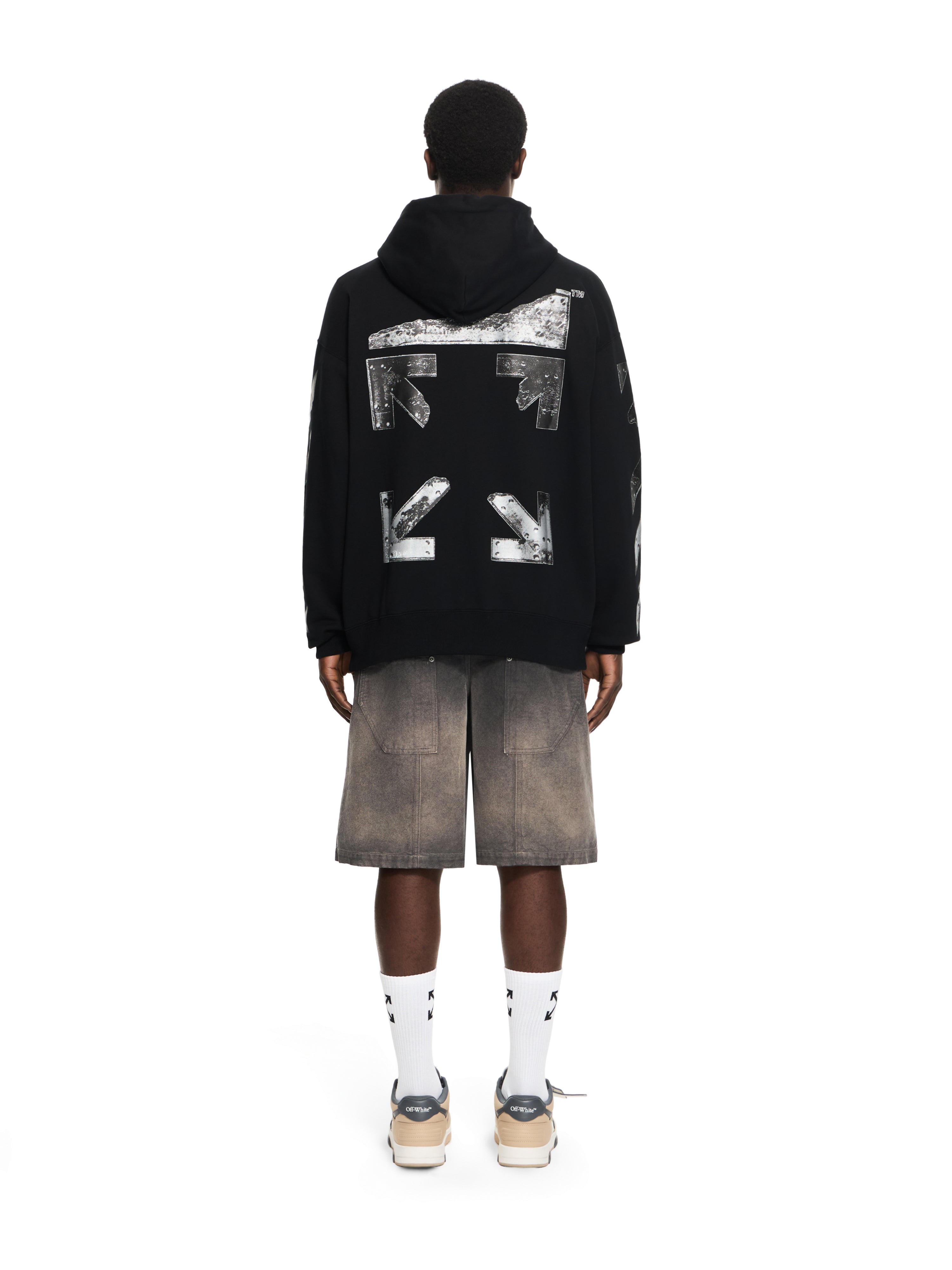 Off-White Metal Arrow Skate Zip Hoodie Black
