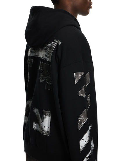 Off-White Metal Arrow Skate Zip Hoodie Black