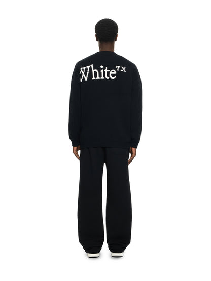 Off-White Bookish Shared Crewneck Sweater Black Cream