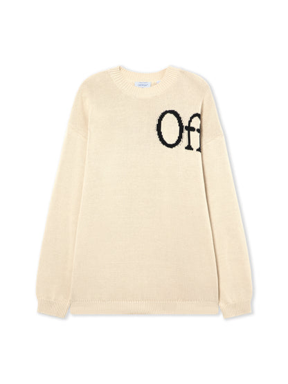 Off-White Bookish Shared Crewneck Sweater Black Cream