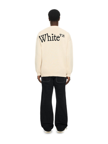 Off-White Bookish Shared Crewneck Sweater Black Cream