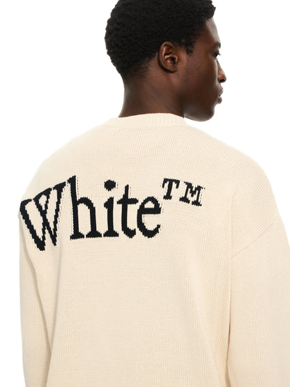 Off-White Bookish Shared Crewneck Sweater Black Cream